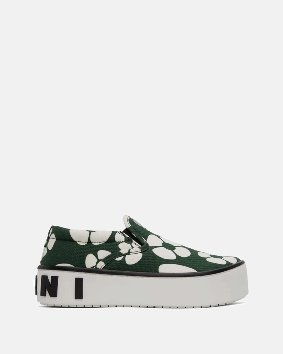 Footwear * | Marni Carhartt Paw Slip On In Forest Green