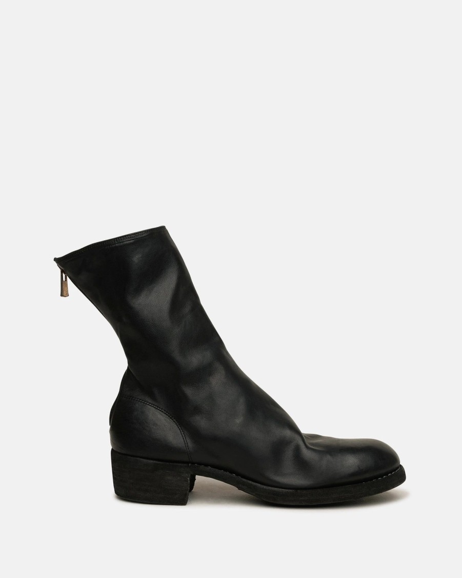 Footwear * | Guidi 788Z Full Grain Back-Zip Boots In Black