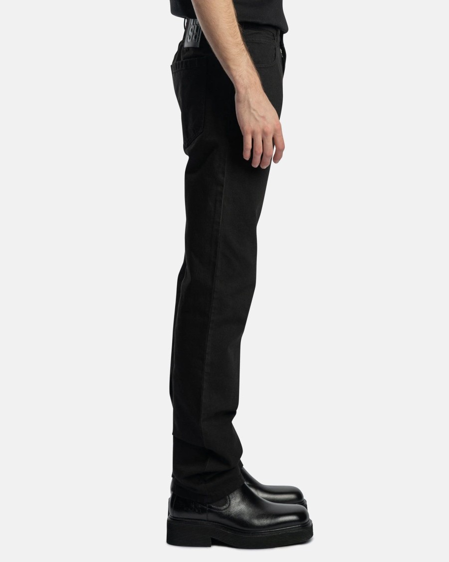 Pants * | Raf Simons Slim Fit Denim In Black