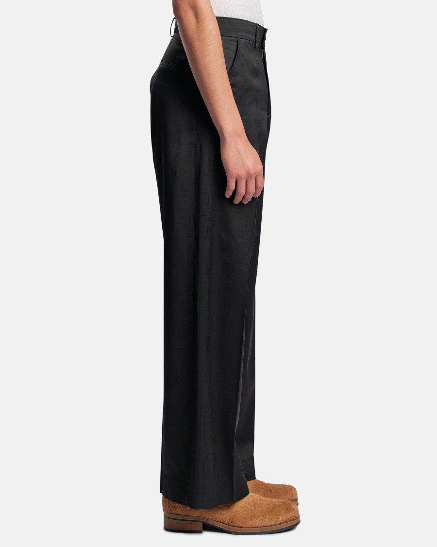 Pants * | Our Legacy Tuxedo Trouser In Black Emotional Sateen