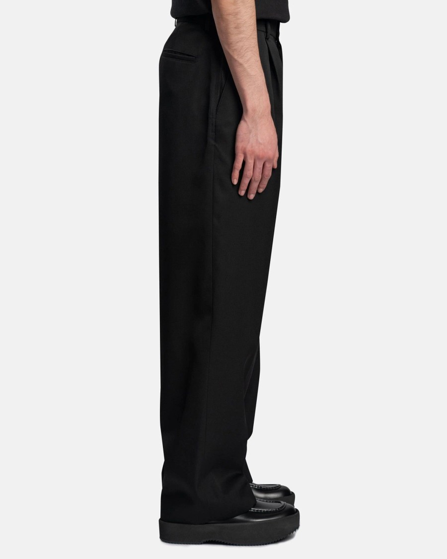 Pants * | Juun.J One Tuck Pants With Zip Pocket In Black