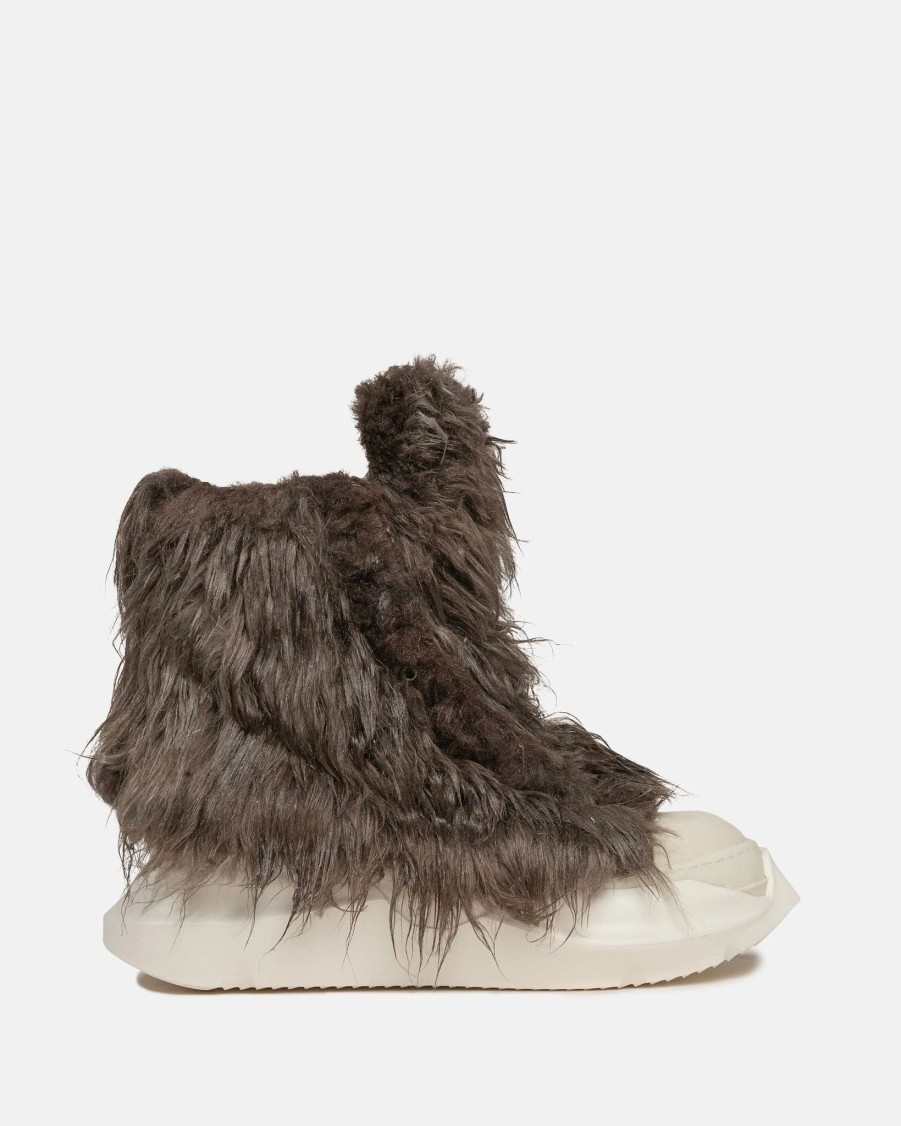 Footwear * | Rick Owens Drkshdw Hairy Abstract Ramones In Dust/Milk