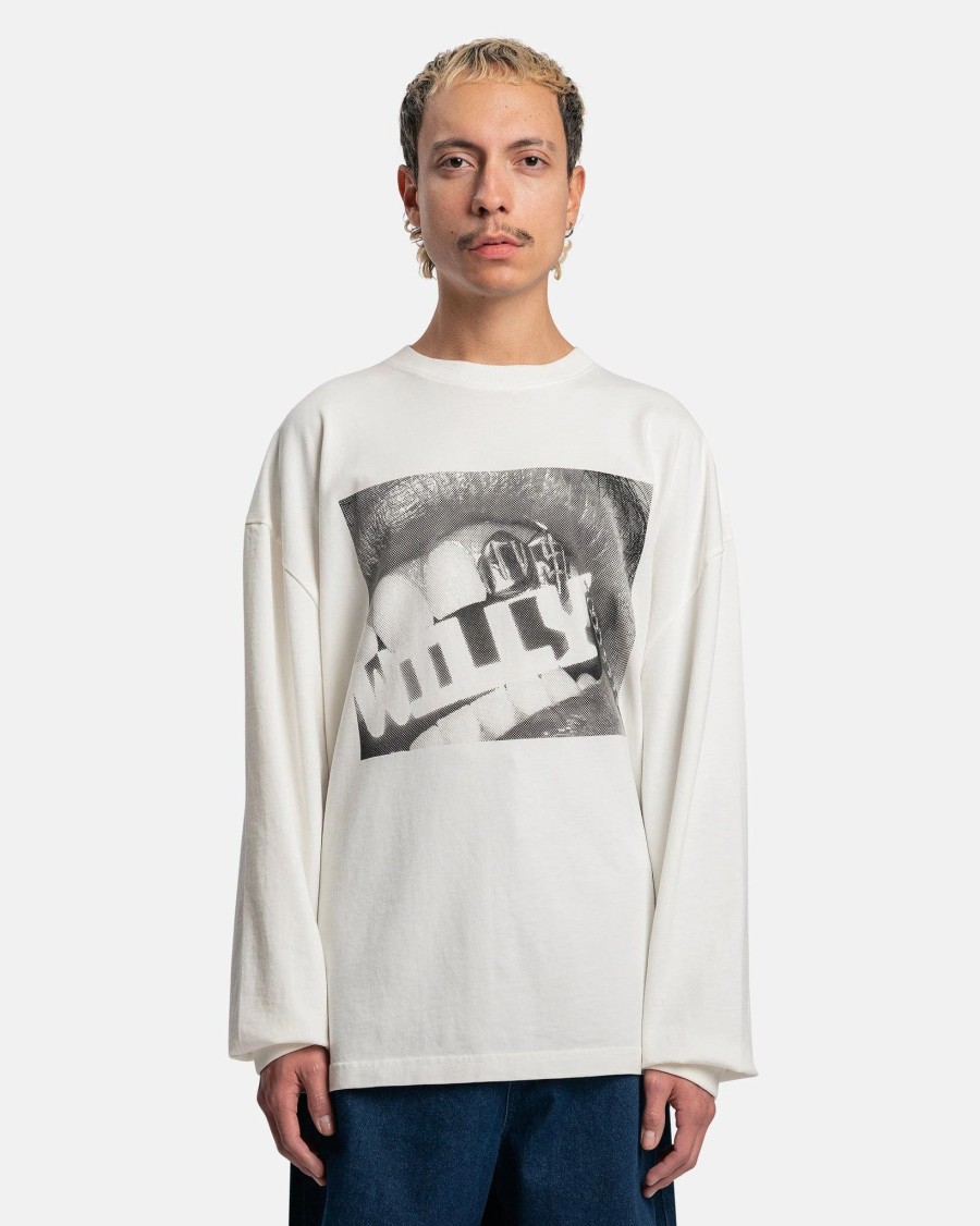 T-Shirts * | Willy Chavarria Willy Bite Me Long Sleeve In Bright White