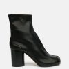 Footwear * | Maison Margiela Tabi Leather Ankle Boots In Black