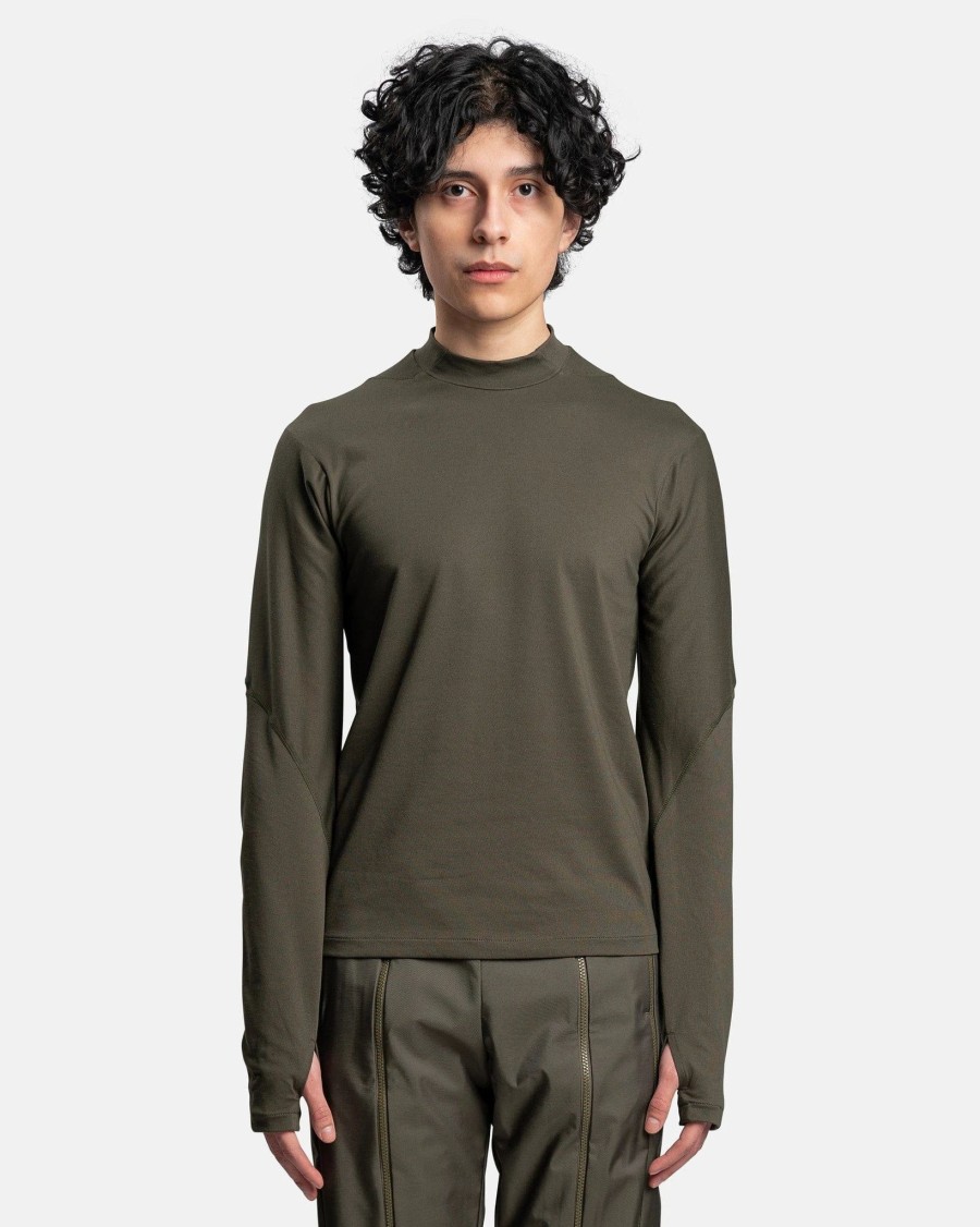 T-Shirts * | Post Archive Faction (P.A.F) 5.0 Long Sleeve Right T-Shirt In Olive Green