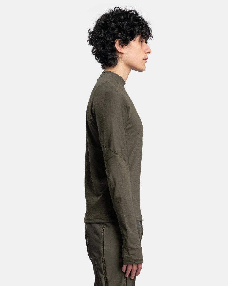 T-Shirts * | Post Archive Faction (P.A.F) 5.0 Long Sleeve Right T-Shirt In Olive Green