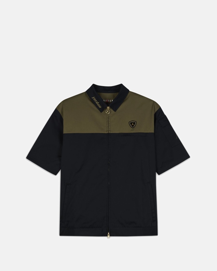 Tops * | Jordan Aleali May Zip-Up 'Fortune' Shortsleeve Shirt In Black/Olive