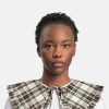 Accessories * | Ganni Silk Check Frill Collar