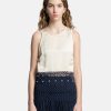 Tops * | Wales Bonner Vision Macrame Top In Ivory/Blue