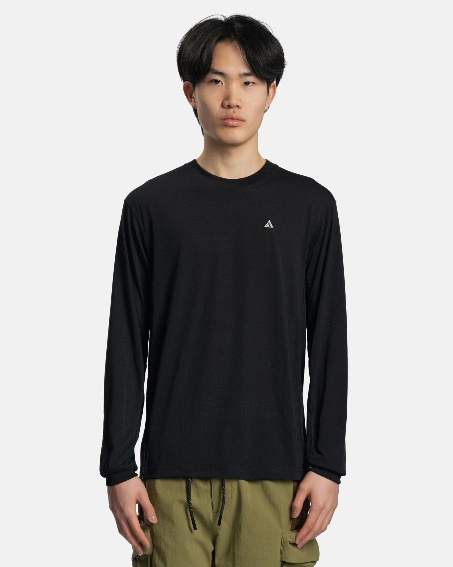 T-Shirts * | Nike Dri-Fit Acg "Goat Rocks" Long Sleeve Top In Black