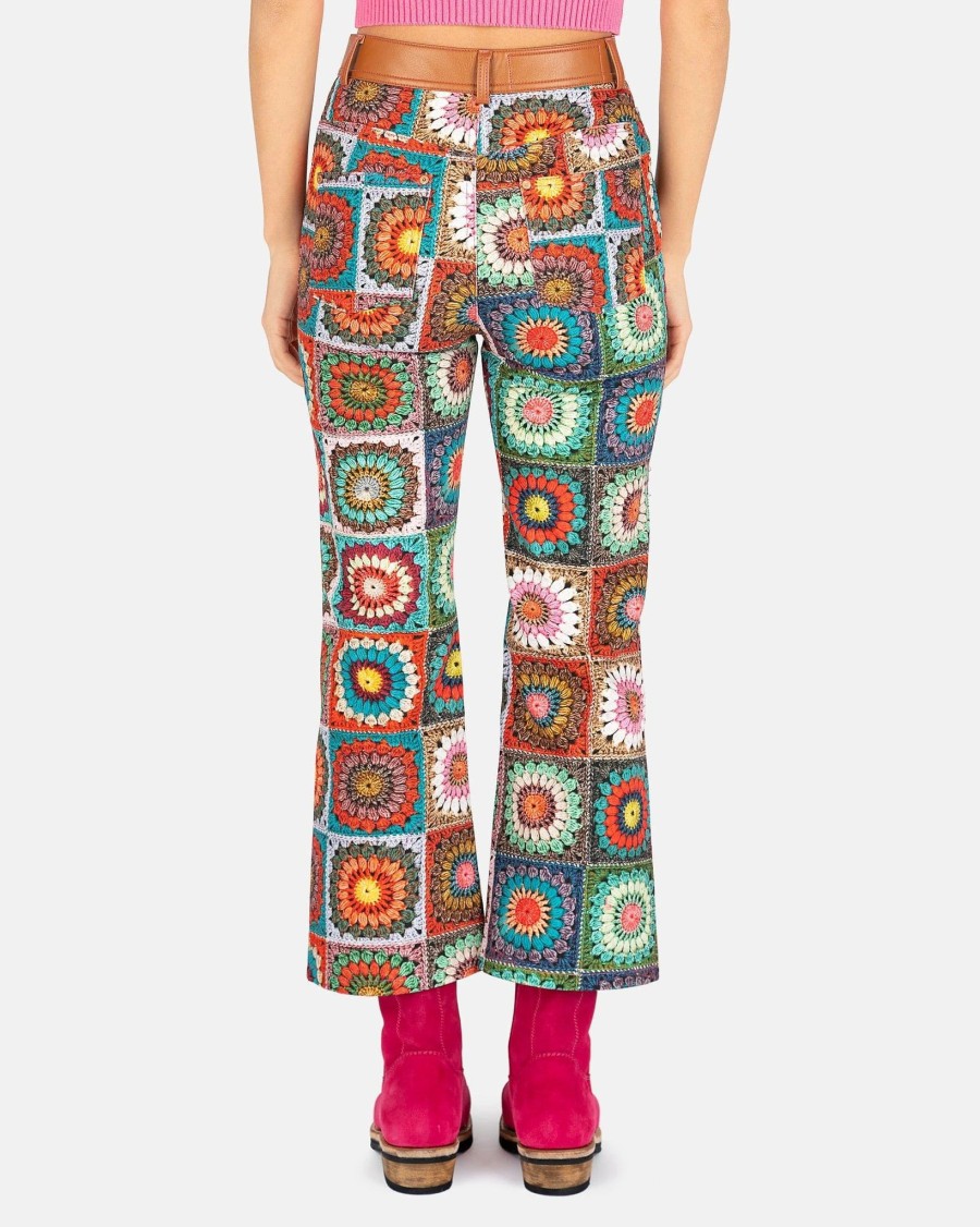 Pants * | Andersson Bell Irene Long Crochet Printed Pants In Multi