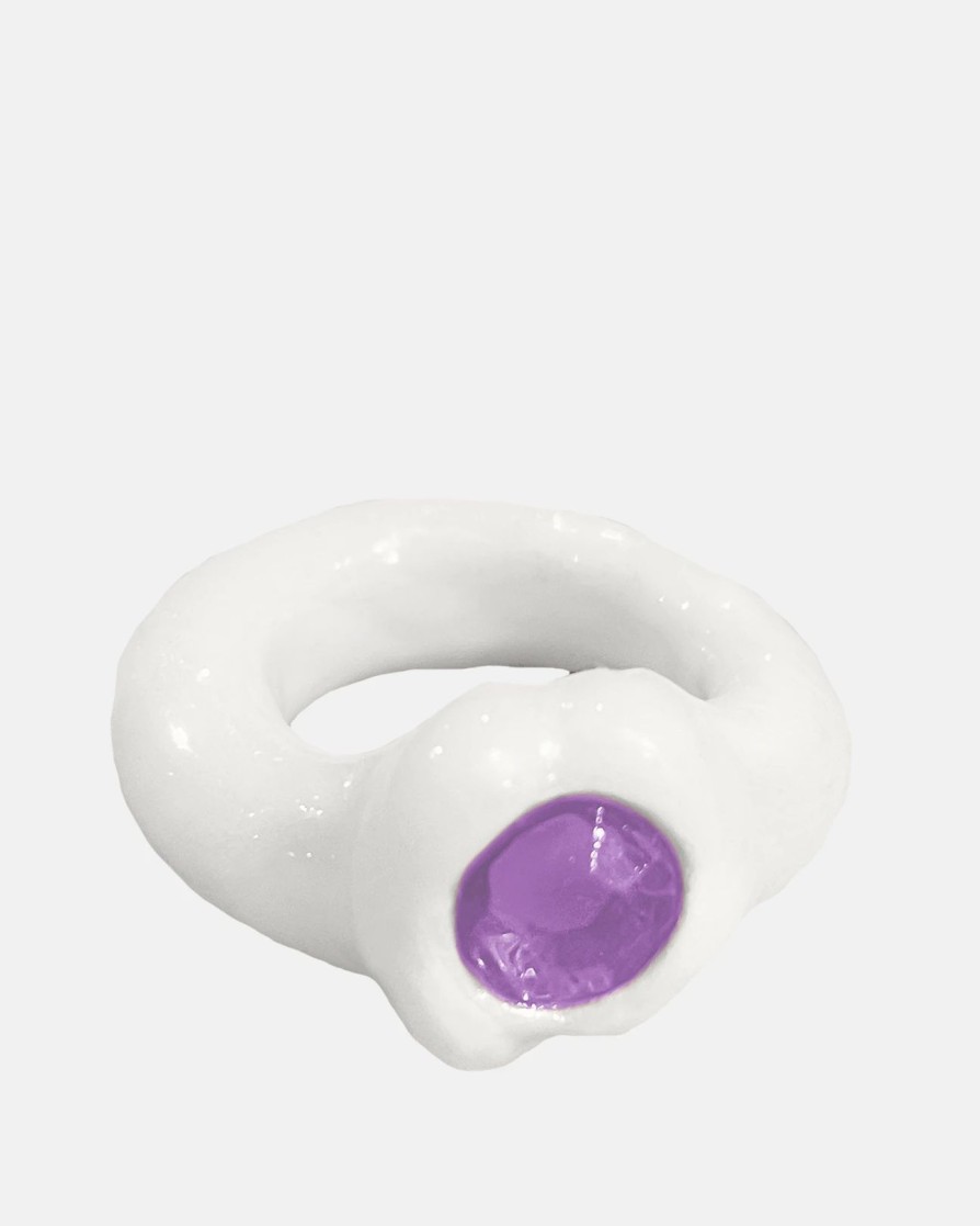 Accessories * | Og Blobb Ring In White/Purple