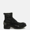 Footwear * | Guidi Pl1 Ru Resin Coated Front Zip Boot In Black