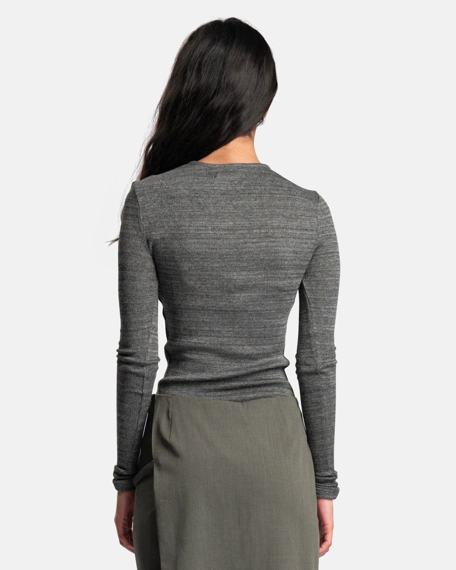 Tops * | Isabel Marant Etoile Jeneth Asymmetric Top In Grey