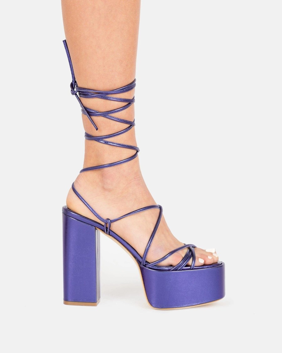 Footwear * | Paris Texas Malena Platform Sandal In Ultra Violet