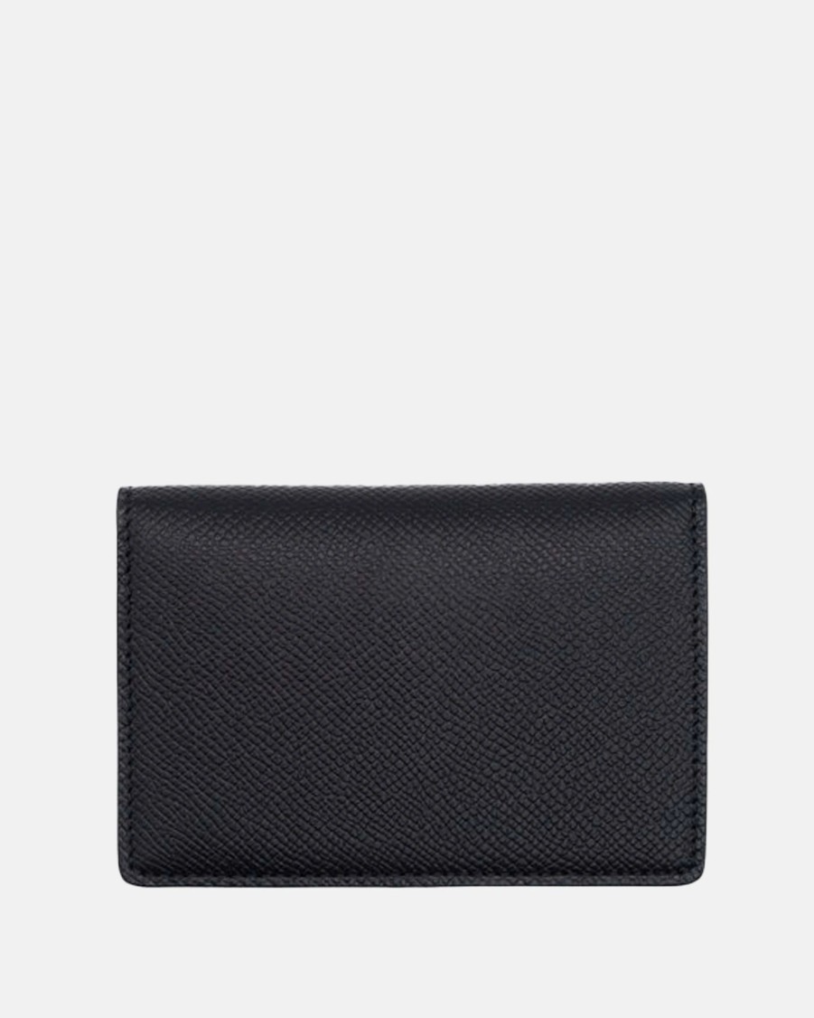 Accessories * | Maison Margiela Textured Leather Cardholder In Black