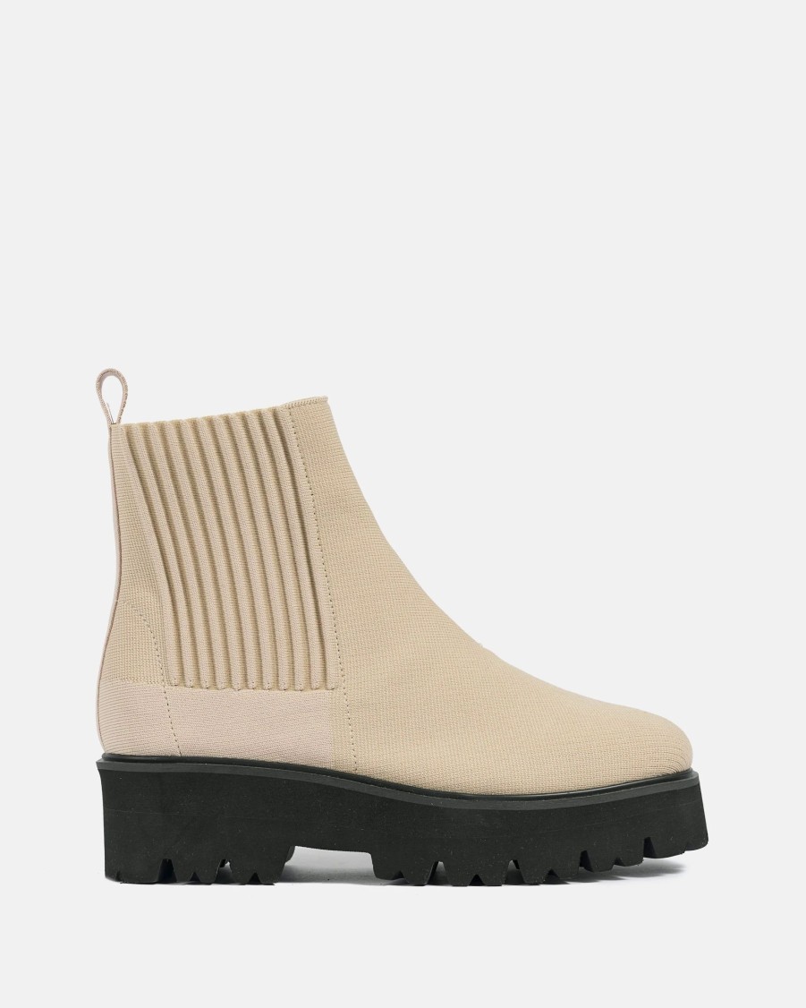 Footwear * | Pleats Please Issey Miyake Easy Knit Boot In Beige