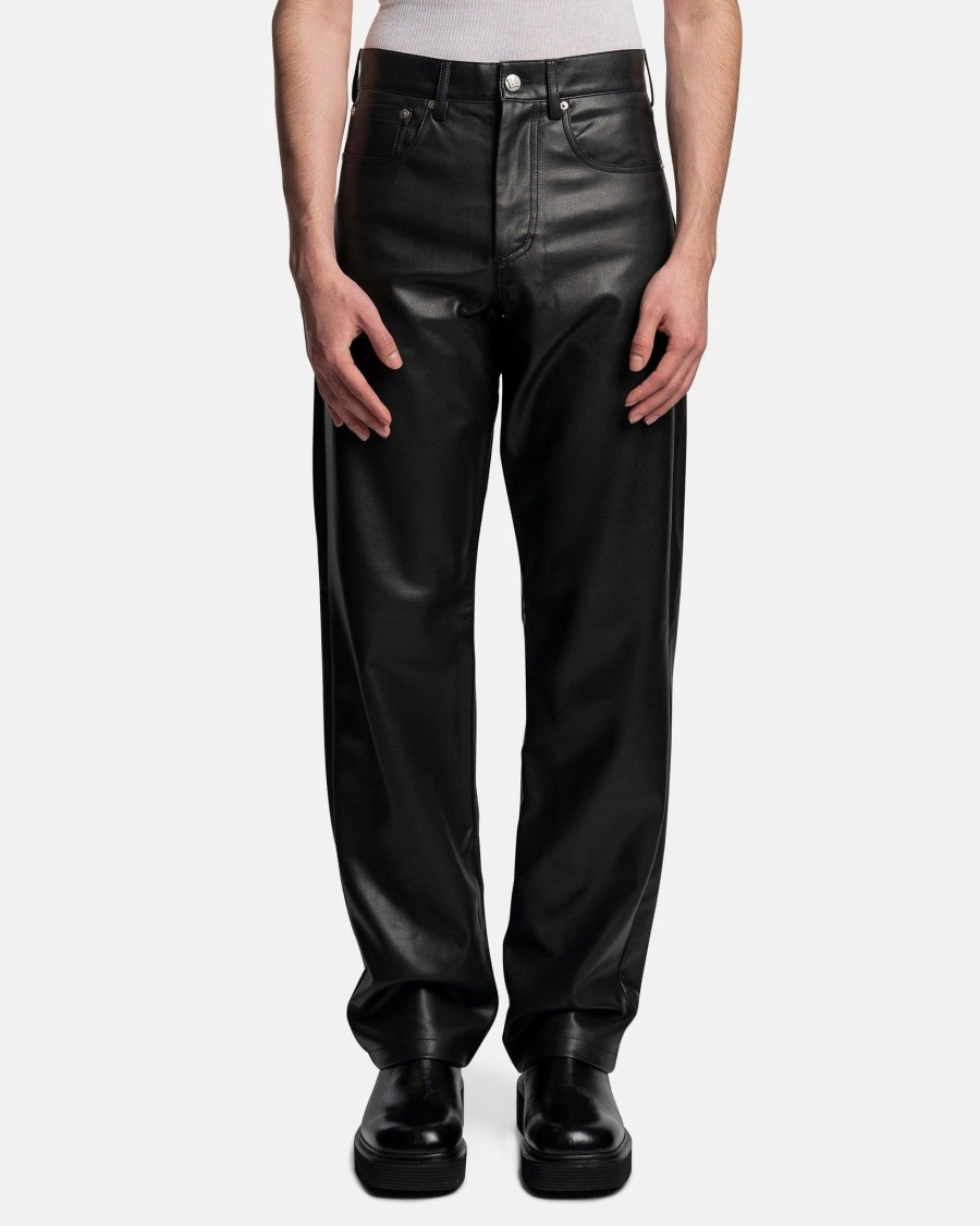 Pants * | Misbhv Vegan Leather Trousers In Black