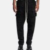 Pants * | Rick Owens Drkshdw Corduroy Creatch Cargo Drawstring In Black