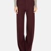 Pants * | Maison Margiela Wide Leg Trousers In Burgundy