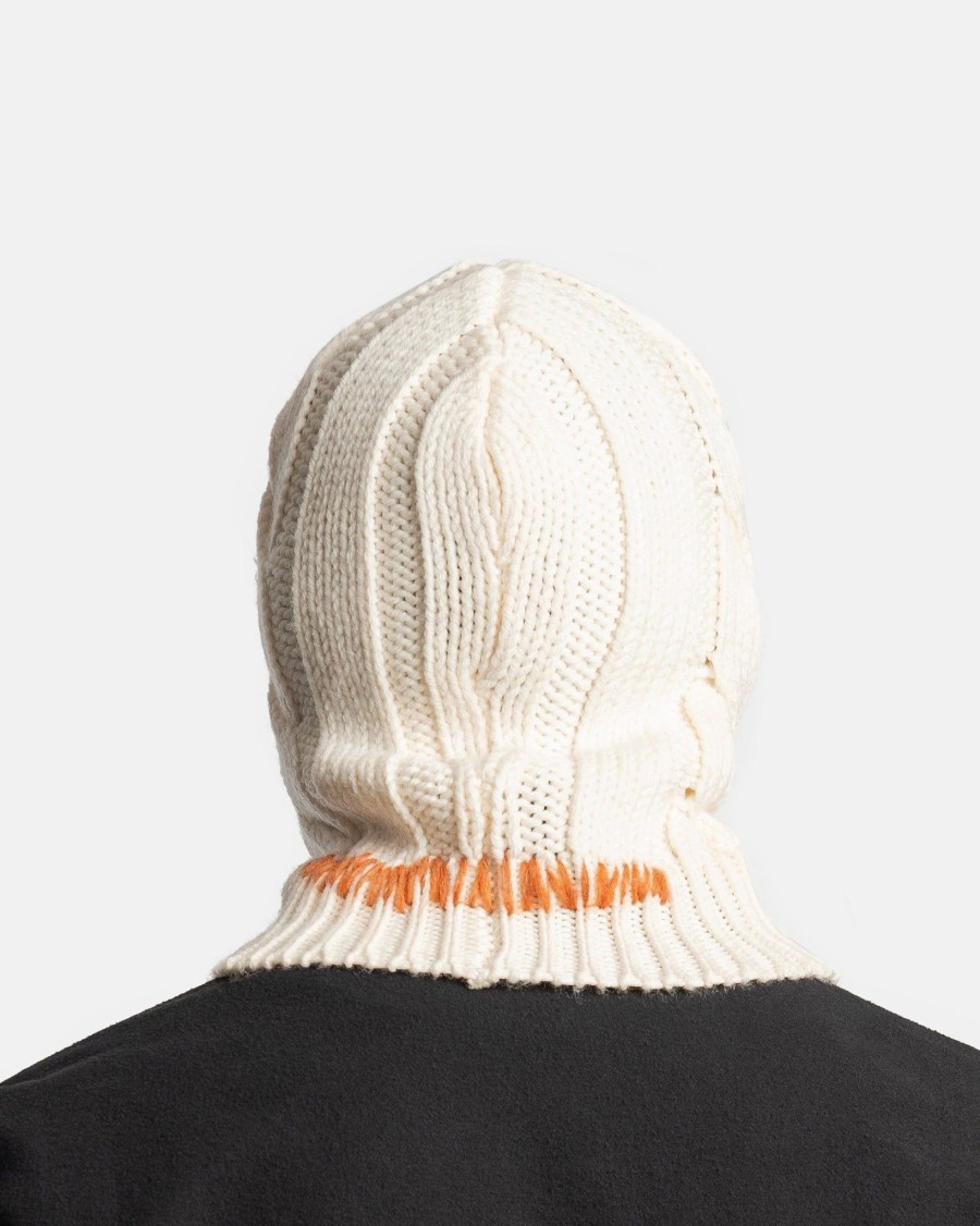 Accessories * | Marni 3D Cable + Mending Wool Balaclava In White