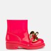 Footwear * | Jw Anderson Chain Rubber Boot In Fluorescent Pink