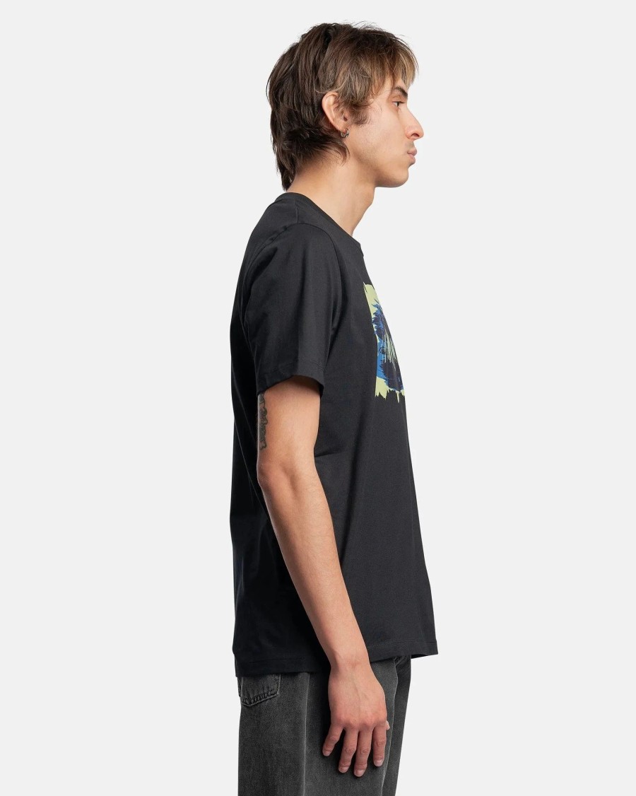 T-Shirts * | Marni Painted Logo Cotton T-Shirt In Black