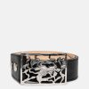 Accessories * | Our Legacy Speed Belt In Black Leather Flower Plate