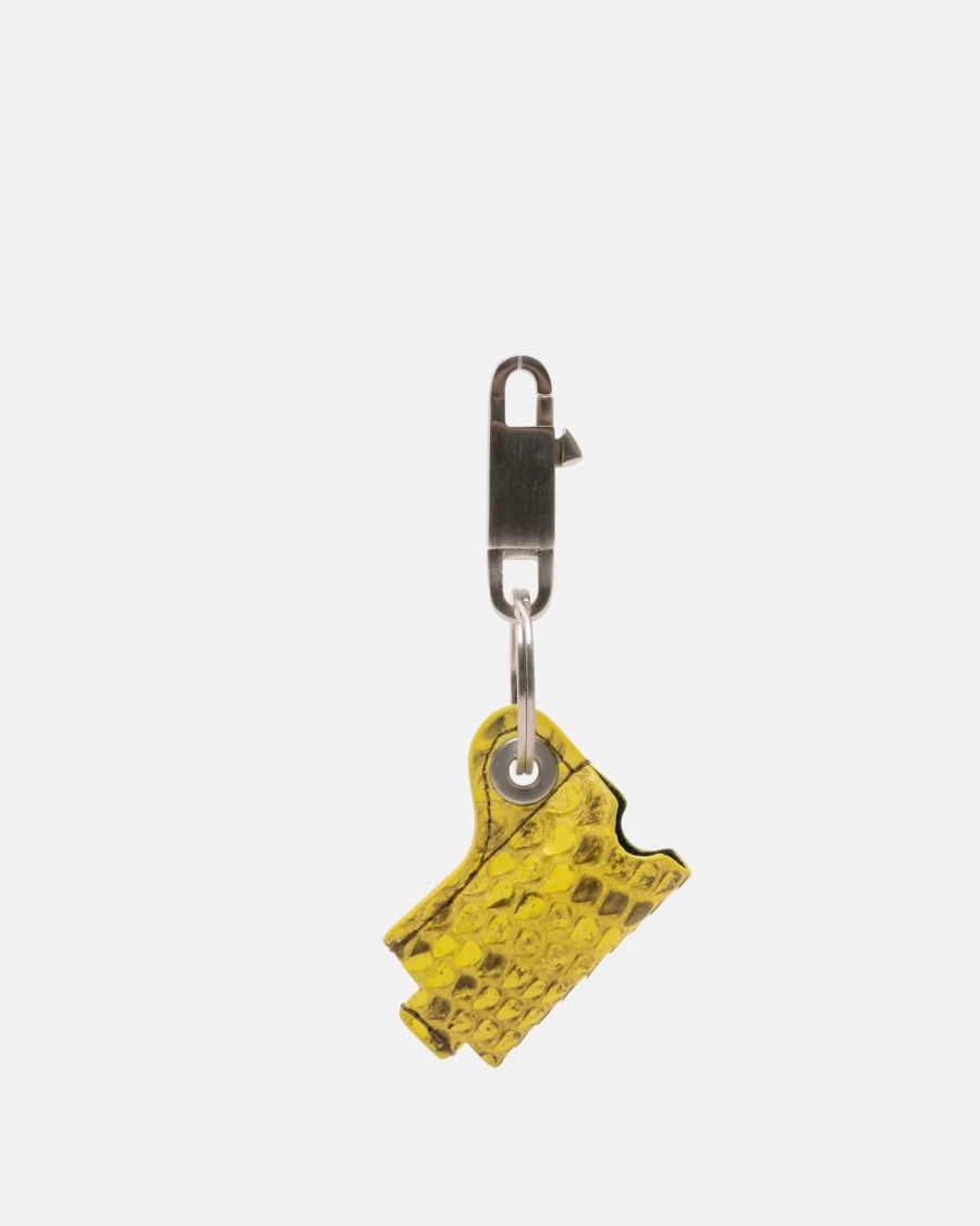 Accessories * | Rick Owens Python Mini Light Holder In Lemon