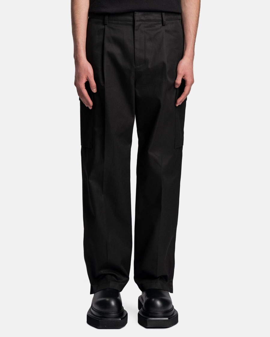 Pants * | Juun.J Ventile Straight Fit Cargo Pants In Black