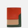 Accessories * | Marni Saffiano Leather Bifold Wallet In Brick/Gazebo