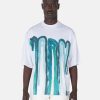 T-Shirts * | Marni Svrn Exclusive Dripping Logo T-Shirt In Emerald