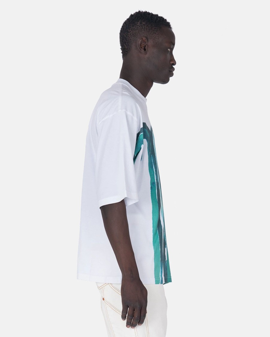 T-Shirts * | Marni Svrn Exclusive Dripping Logo T-Shirt In Emerald