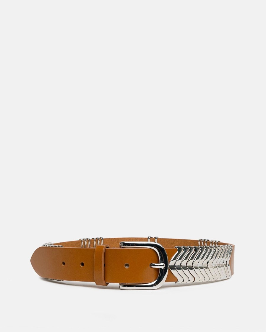 Accessories * | Isabel Marant Etoile Tehora Belt In Natural/Silver