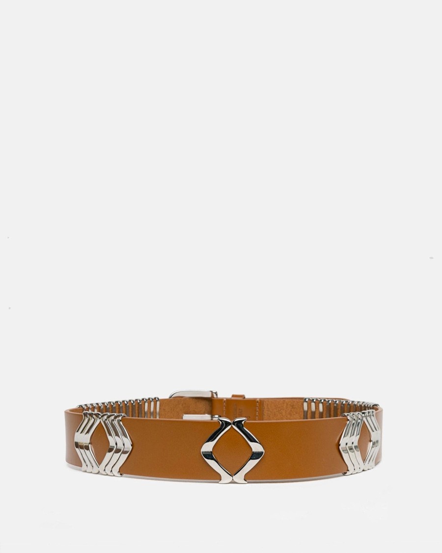 Accessories * | Isabel Marant Etoile Tehora Belt In Natural/Silver