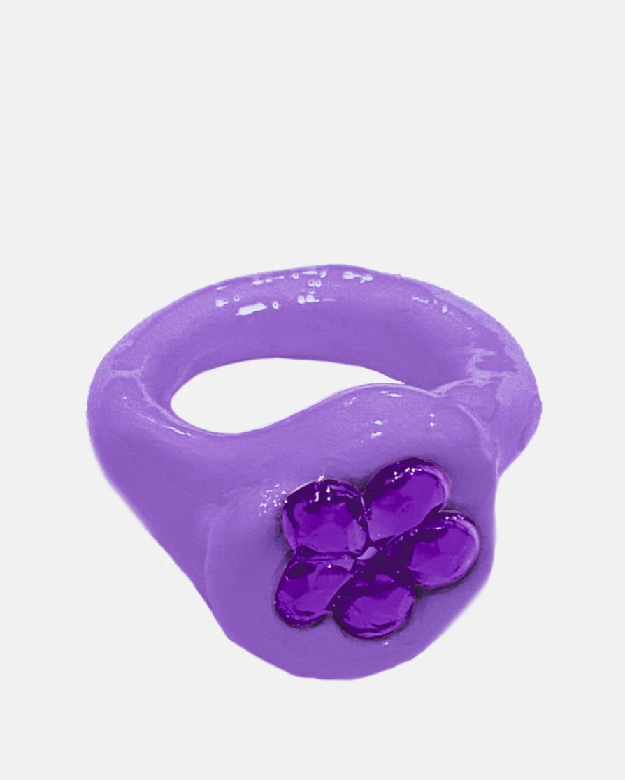 Accessories * | Blobb Lucky Charm Ring In Purple/Purple