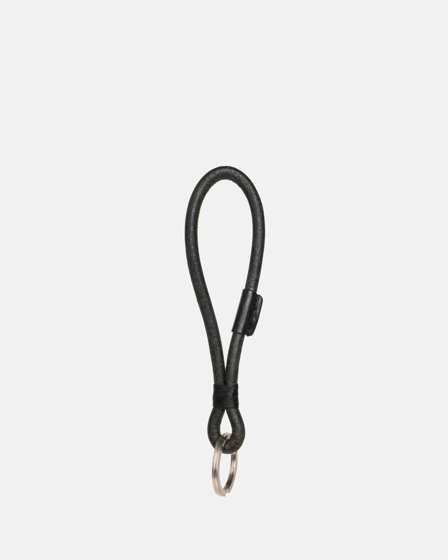 Accessories * | Our Legacy Knot Key Holder In Black Leather