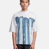 T-Shirts * | Marni Dripping Logo T-Shirt In Bluette