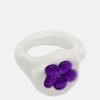 Accessories * | Blobb Lucky Charm Ring In White/Purple