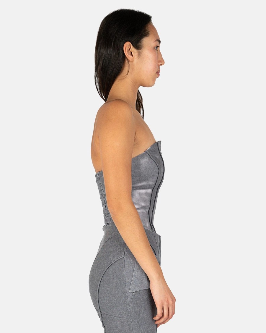 Tops * | Misbhv Heat Reactive Corset Top In Grey