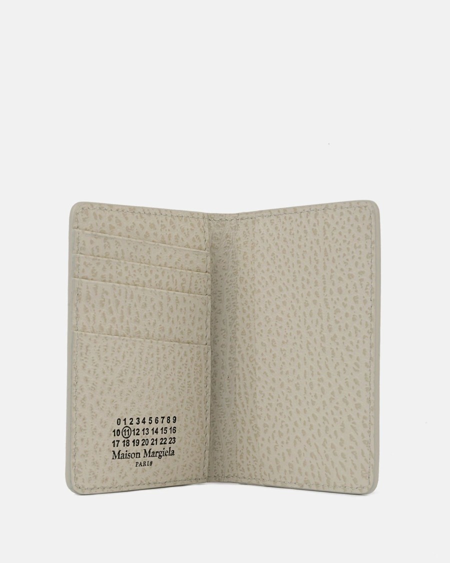 Accessories * | Maison Margiela Textured Leather Cardholder In White