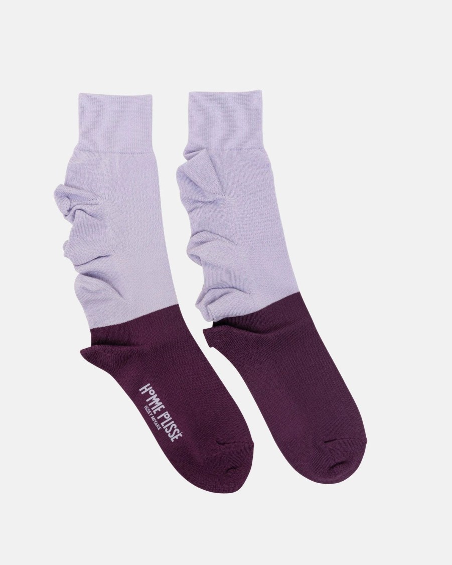 Accessories * | Homme Plisse Issey Miyake Flowers Sock In Purple